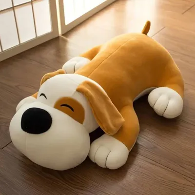 XXL plišasta igrača rjav kužek 50cm